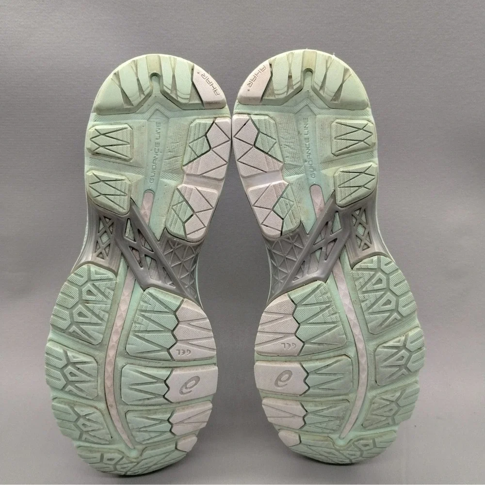 ASICS Gel-Kayano 23 Silver Mint Green Running Shoes Women 9 Athleisure Sports